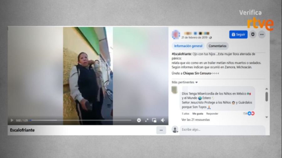 Secuencia del vídeo de redes difundida en 2019