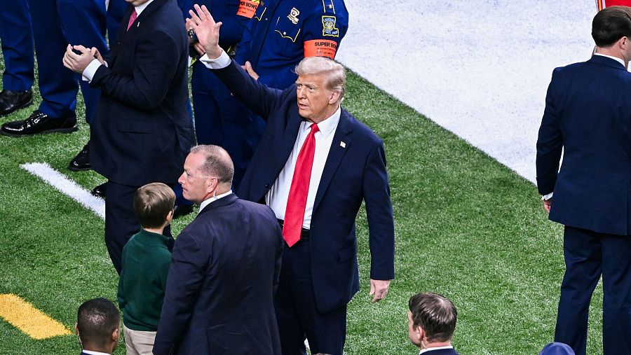 Trump estuvo presente en la final de la Super Bowl