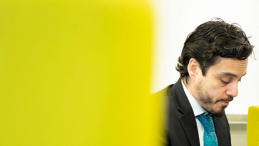 Ernesto Granillo durante la entrevista en la sede de UNICEF en Madrid