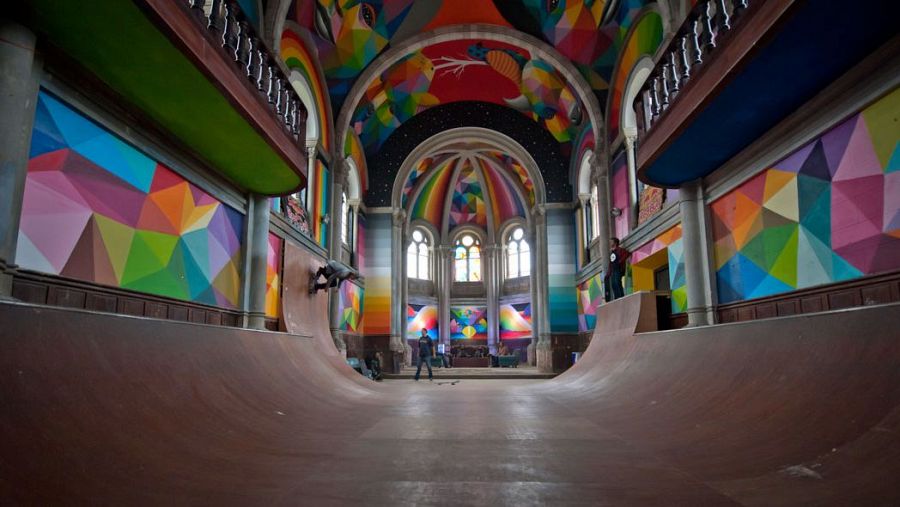 Proyecto 'Kaos Temple' de Okuda en Llanera, Asturias