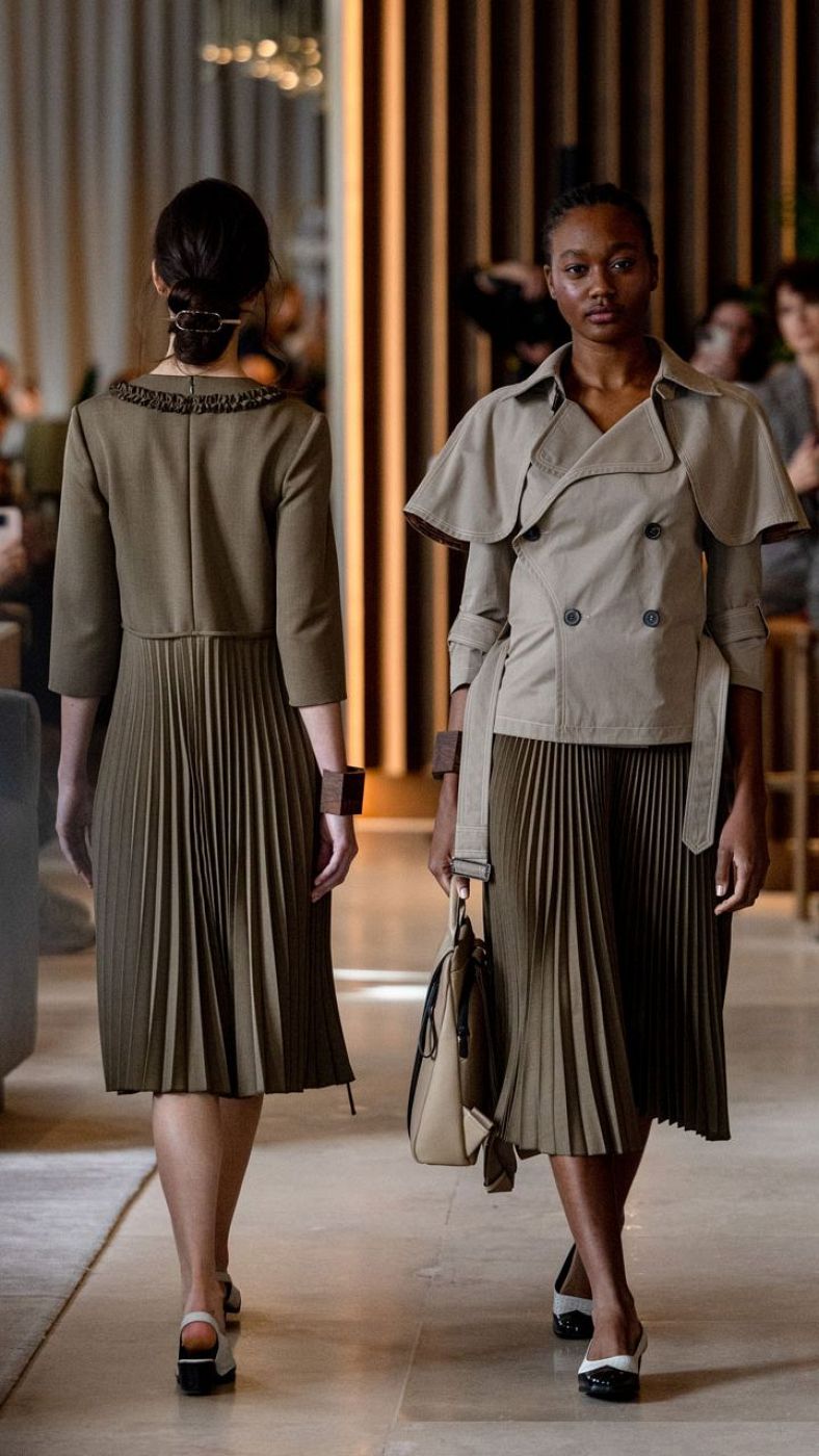 Dos modelos desfilan para el diseañdor Devota&Lomba en Madrid es Moda