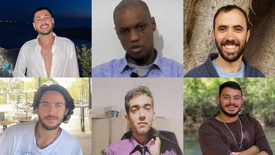 Los seis rehenes que serán liberados este sábado por Hamás