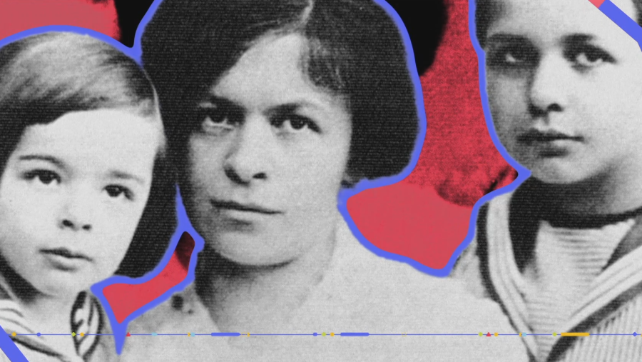 Milena Marić junto a los dos hijos del matrimonio con Einstein