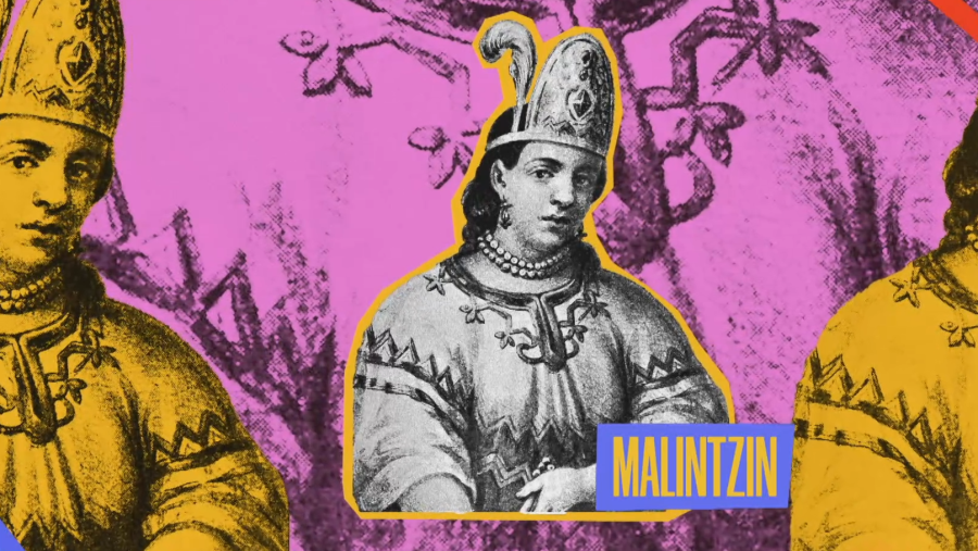 Ilustración de Malinche, la sombra de Hernán Cortés