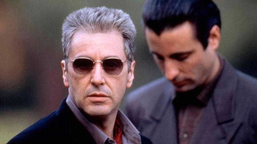 Imagen de los actores Al Pacino y Andy García en El Padrino III