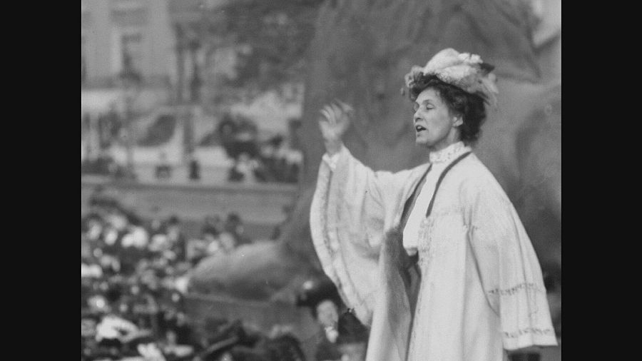Emmeline Pankhurst, líder del movimiento sufragista en el Reino Unido