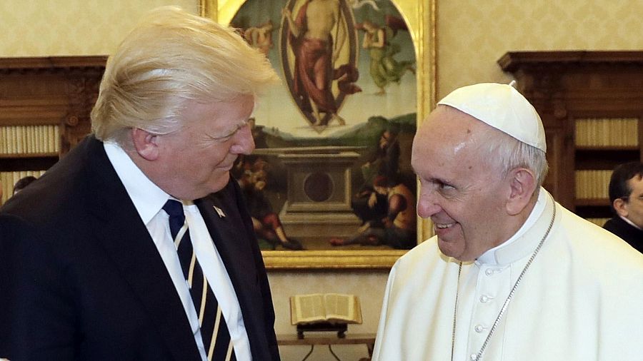Trump y el papa Francisco en 2017