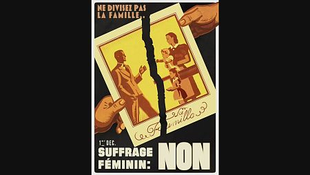 cartel suizo contra el voto femenino