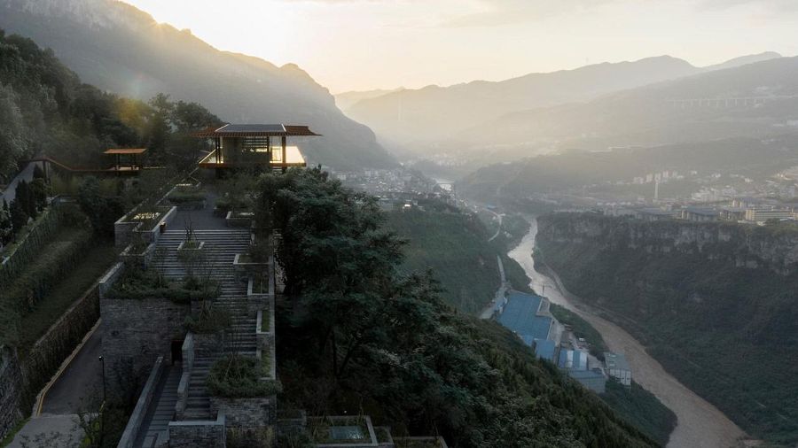 La renovación del distrito de las cuevas de Tianbao de la ciudad de Erlang.