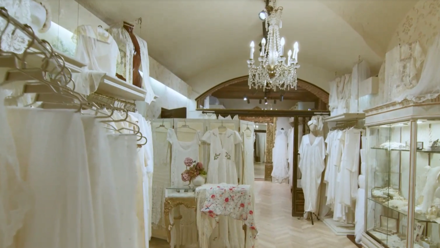 Zona de vestits de núvia vintage