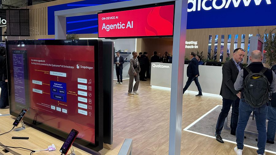 Stand de Qualcomm mostrando 