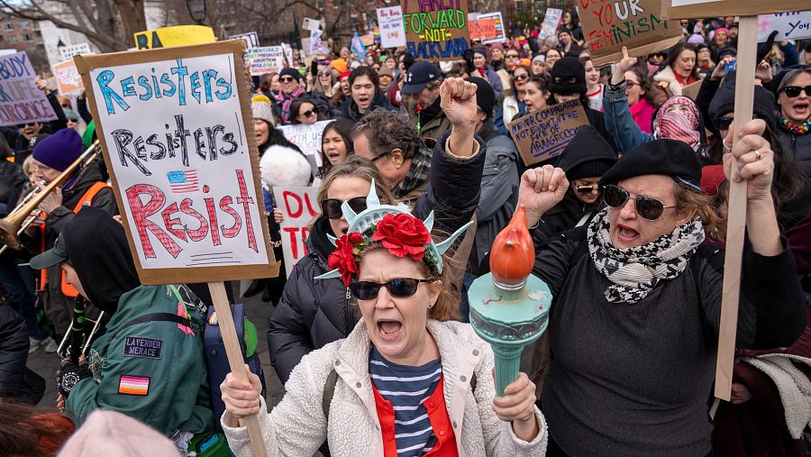 Manifestación por el Día Internacional de la Mujer en Nueva York
