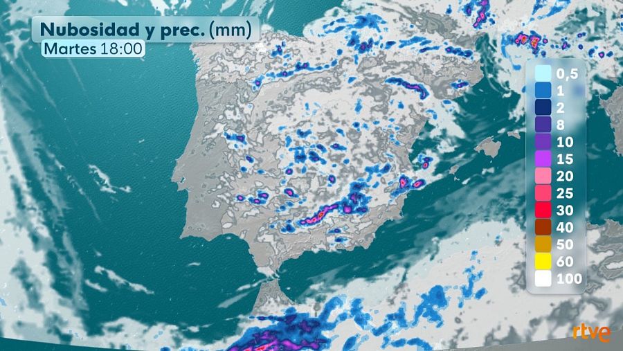 El tiempo hoy 11 de marzo en España: aviso amarillo en cinco comunidades por lluvias, tormenta y fuerte oleaje
