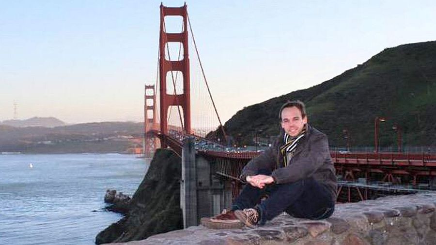 Fotografia d'Andreas Lubitz a San Francisco compartida per ell mateix a les xarxes socials