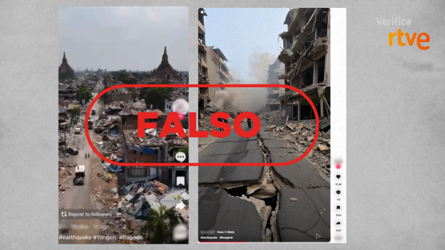 Desmentimos bulos y desinformación sobre el terremoto en Birmania