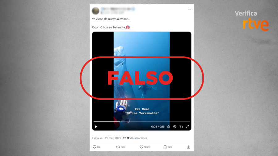 Mensaje que difunde un vídeo antiguo en Taiwán y lo presenta como si fuera Tailandia en la actualidad