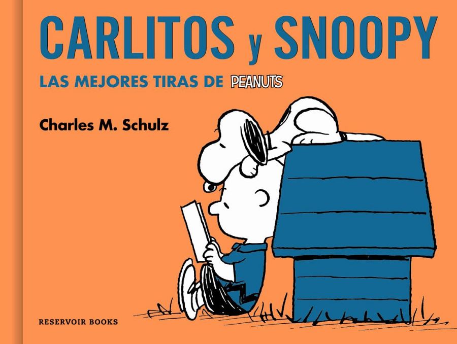 Portada de cómic: Carlitos y Snoopy, de Charles M. Schulz,  ilustra a ambos personajes juntos. Editorial Reservoir Books.