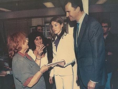Encuentro con los príncipes Felipe y Letizia en la Casa de la Radio.