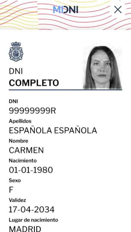 Información en el DNI Digital