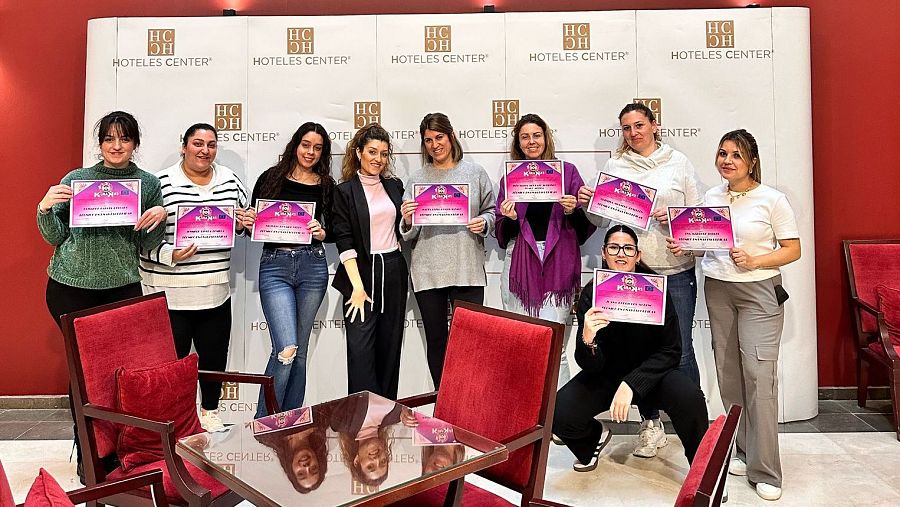 Noemí González al finalizar uno de los cursos que imparte por toda España