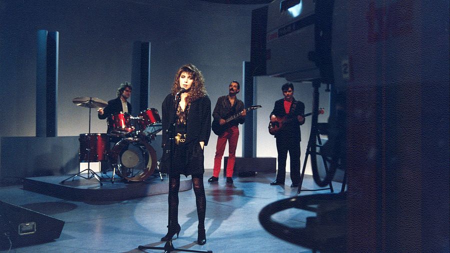 Jeanette en los estudios de TVE