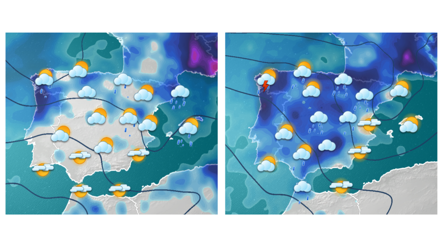 Imagen con la previsión para el Lunes y el Martes Santo.