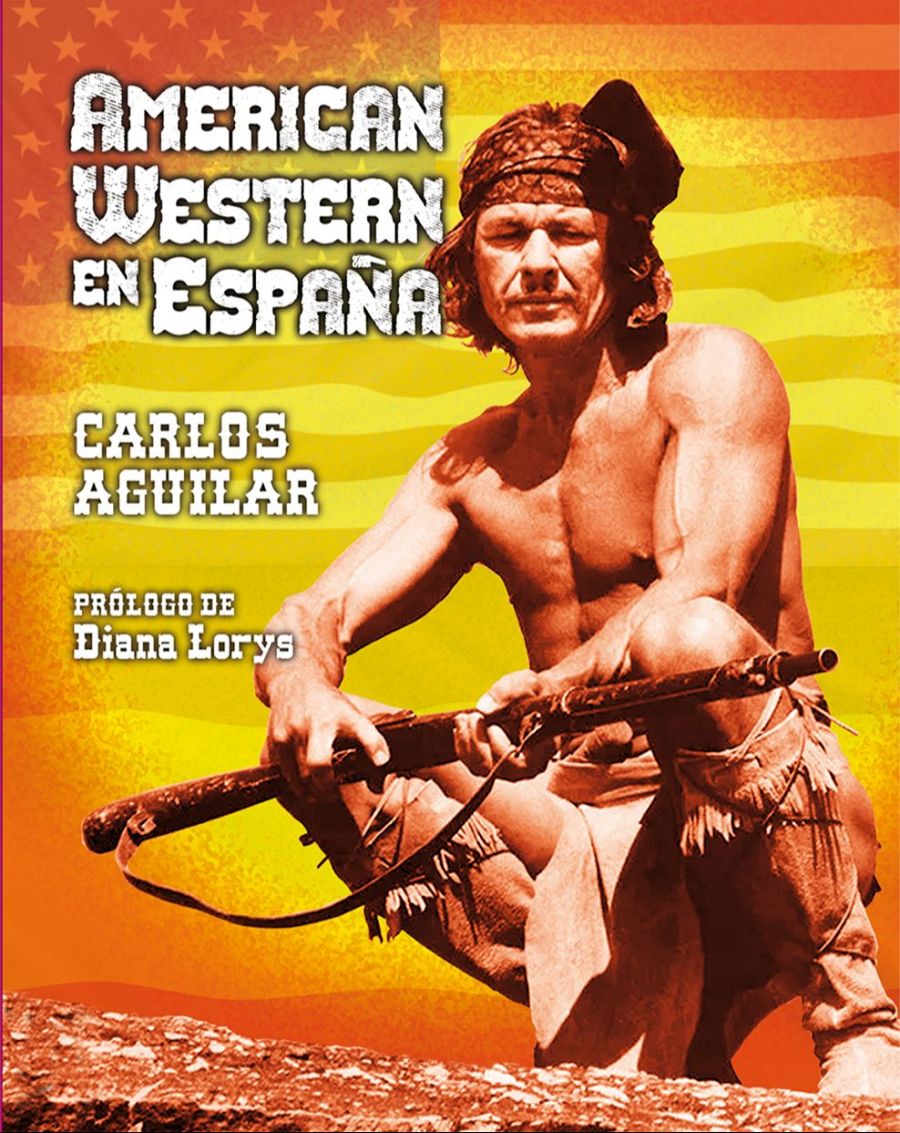 Portada de libro con imagen de hombre con rifle, fondo naranja y título 