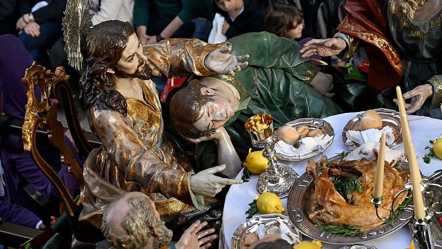 Semana Santa 2025: el Paso de la Cena del imaginero murciano Francisco Salzillo en Murcia