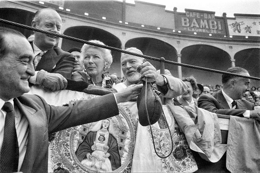 Hemingway en la plaza de toros de Logroño