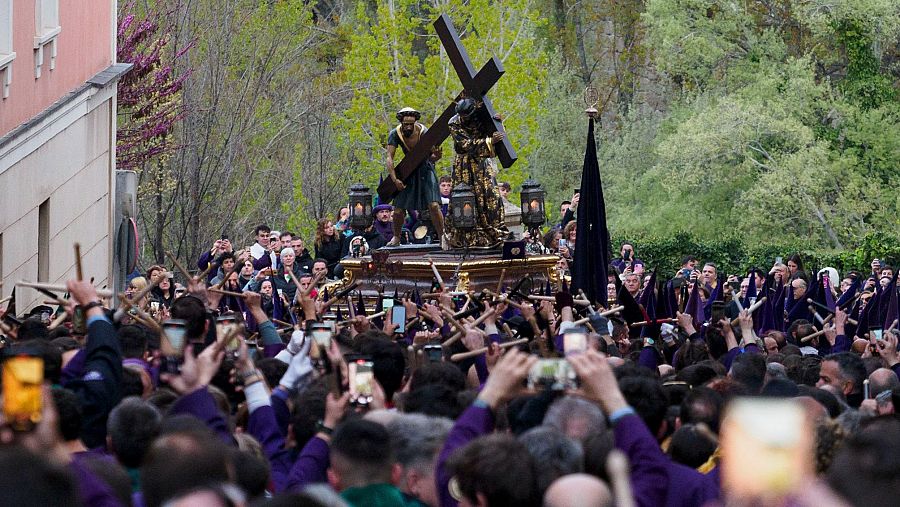 Procesión 'Camino del Calvario' en Cuenca