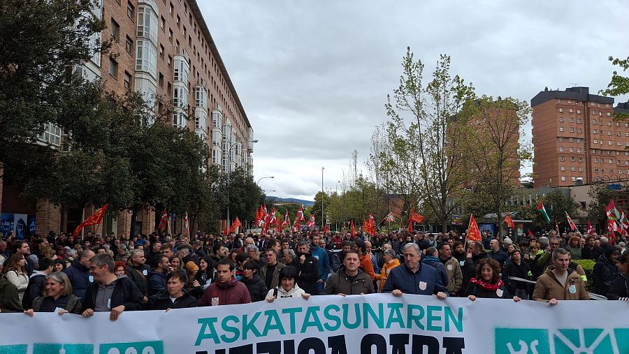 Manifestación EH Bildu por el Aberri Eguna