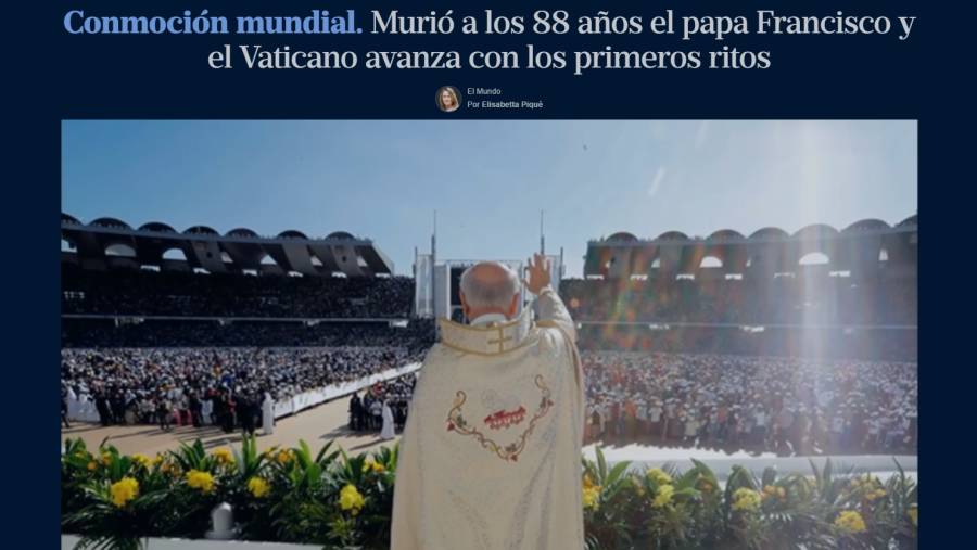 Reacción de los medios internacionales a la muerte del papa Francisco