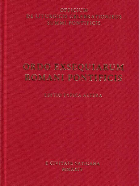 Portada del nuevo ritual de exequias del romano pontífice editado en el Vaticano el año 2024.