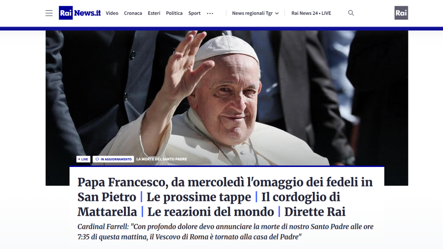 Los medios internacionales informan sobre la muerte del papa Francisco