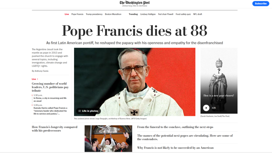 Así han contado los medios internacionales la muerte del papa Francisco, 