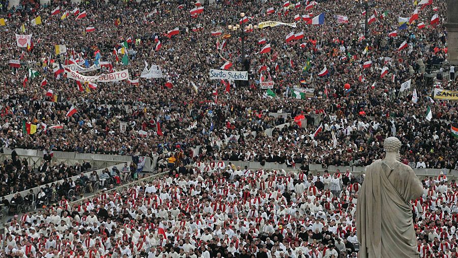 Funeral de Juan Pablo II, en abril de 2005.