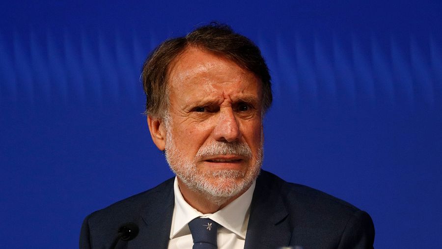 El president del grup Planeta, José Creuheras, en roda de premsa
