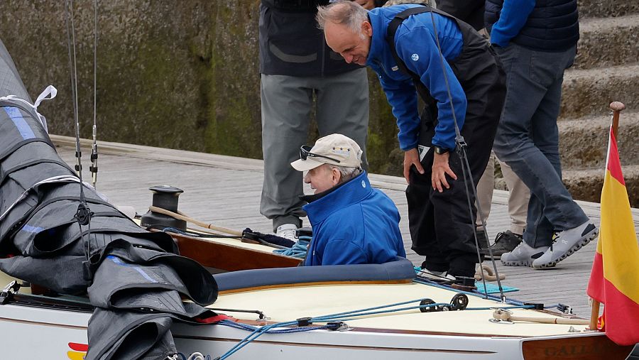 Juan Carlos I a bordo del Bribon