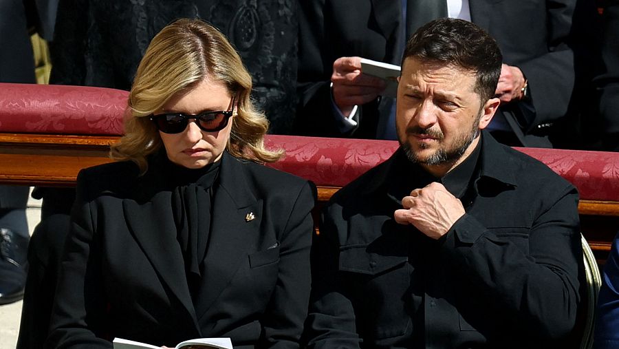 Zelenski en el funeral del papa Francisco