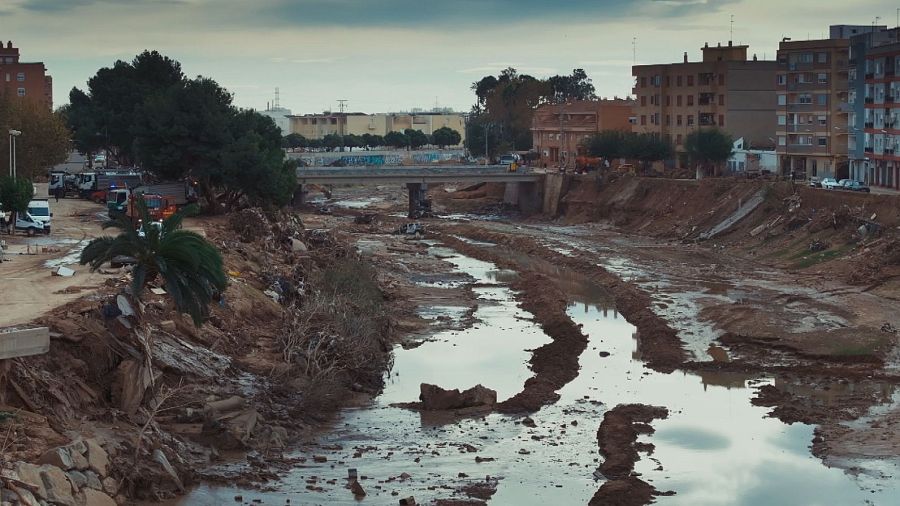 Destrozos de la dana a su paso por la localidad de Chiva