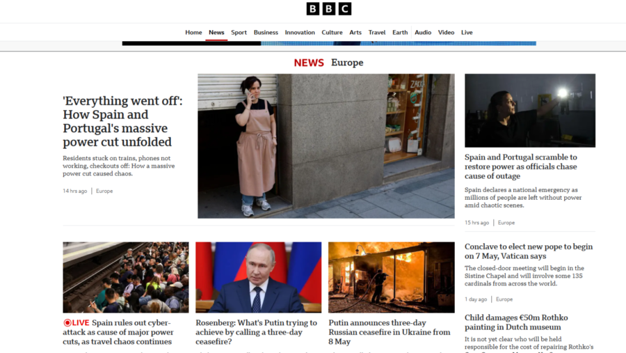Así han contando los medios nacionales e internacionales el apagón de la península ibérica del 28 de abril