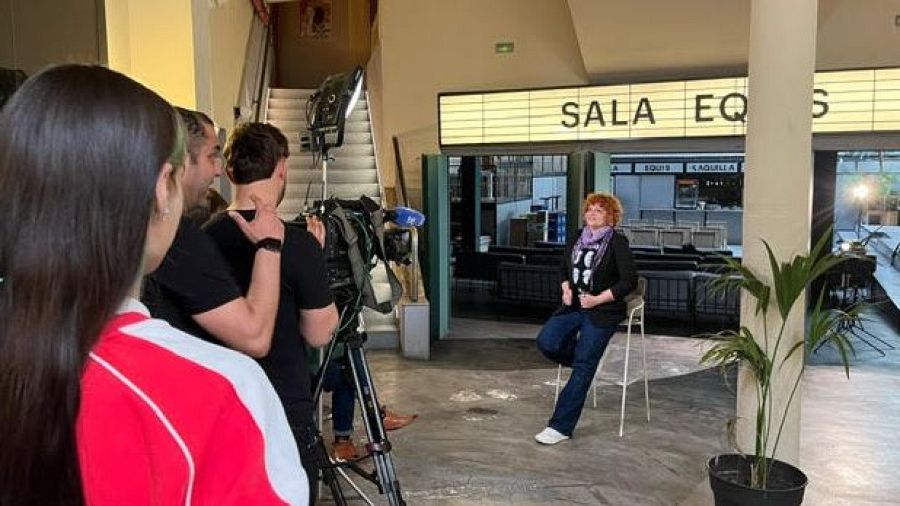 Carmen Comendador, durante la entrevista