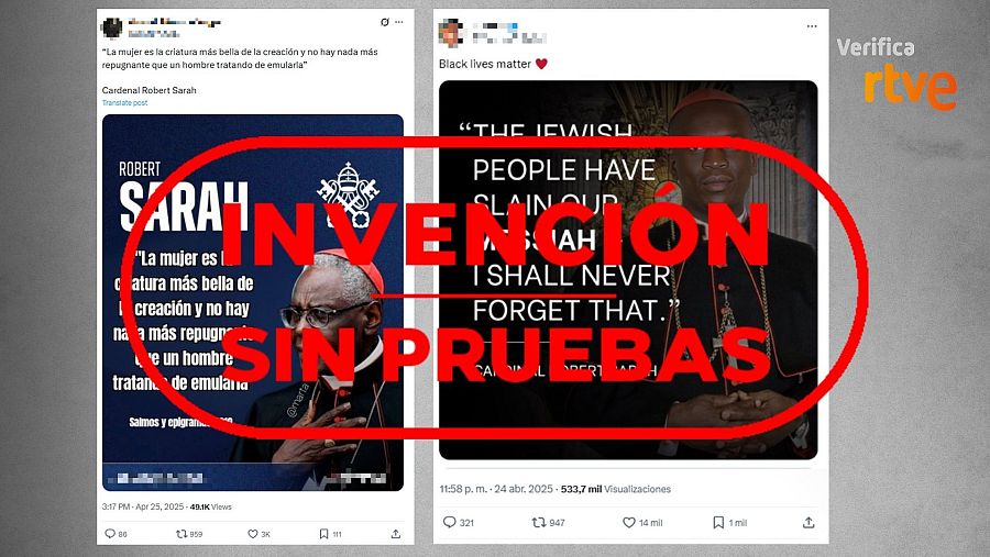 Mensajes que atribuyen a Robert Sarah frases que no ha pronunciado