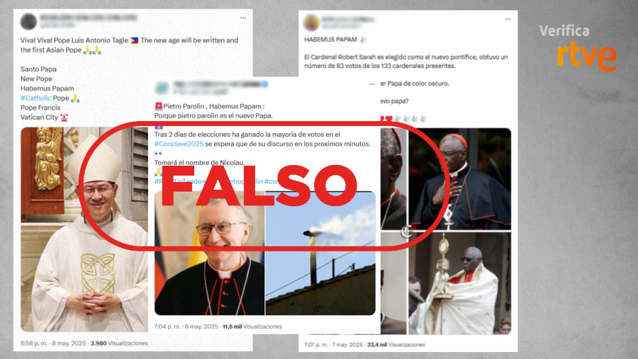 Mensajes falsos que anuncian a otros cardenales como nuevo papa