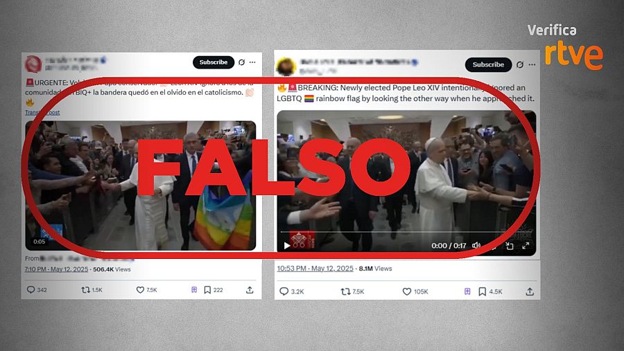 Mensajes que difunden la falsa idea de que en este vídeo aparece la bandera LGTBIQ+