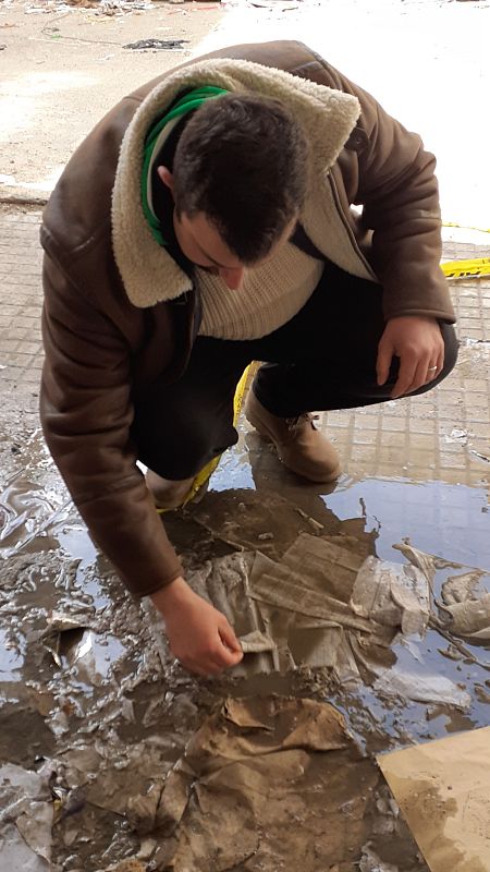 Soleiman durante la visita a la cárcel de Saidnaya