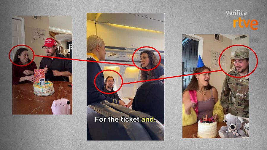 Actores del vídeo del avión en otras grabaciones ficticias