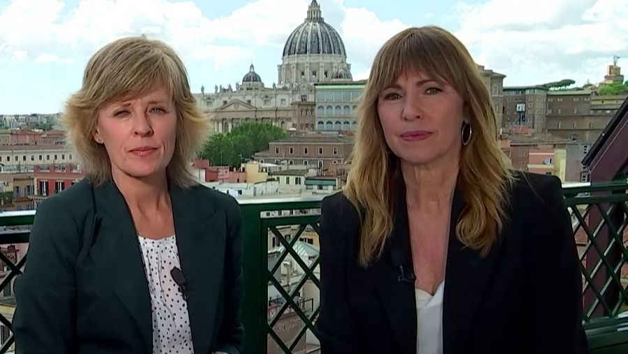 Marta Carazo y Alejandra Herranz en Roma