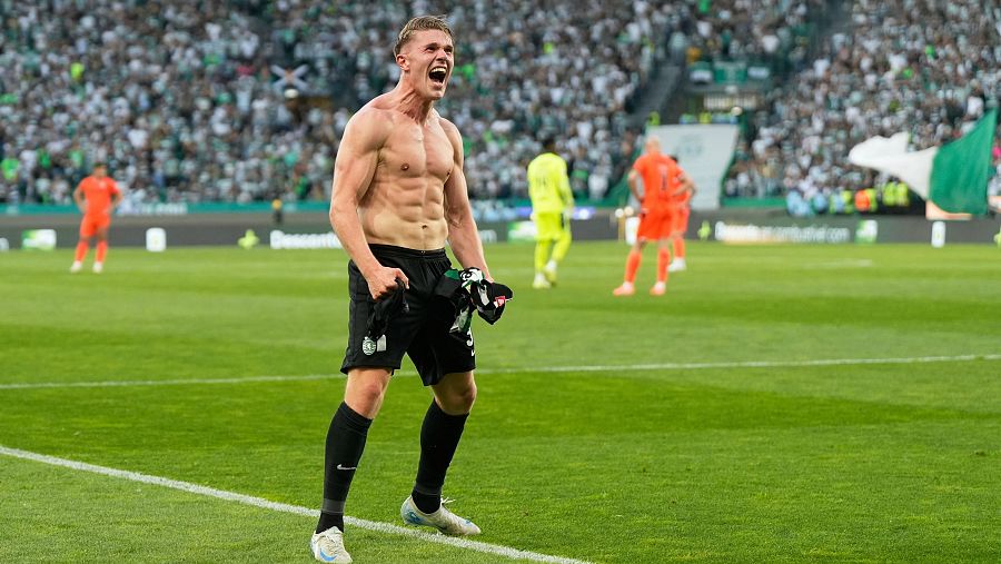 El delantero sueco del Sporting de Portugal, Viktor Gyökeres.