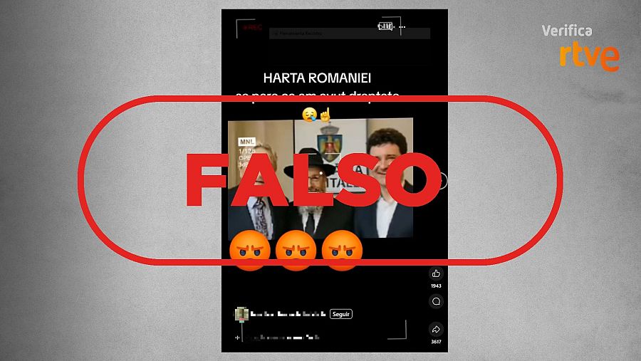 Vídeo de Facebook que contiene una imagen de Dan y Soros creada con IA